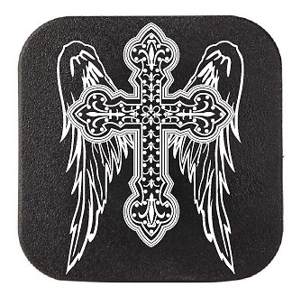 Cross angel wings - angel, rubber