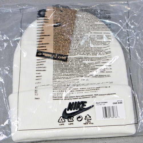 Nike white cuffed knit beanie - white,
