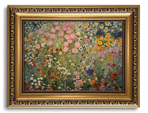Gustav klimt flowers garden - flowers,