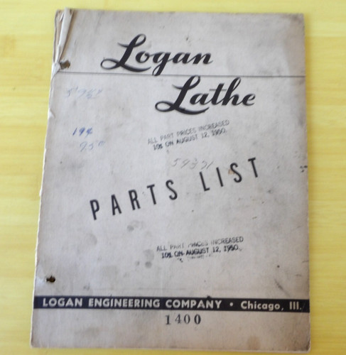Vintage 1949 logan lathe parts - logan,
