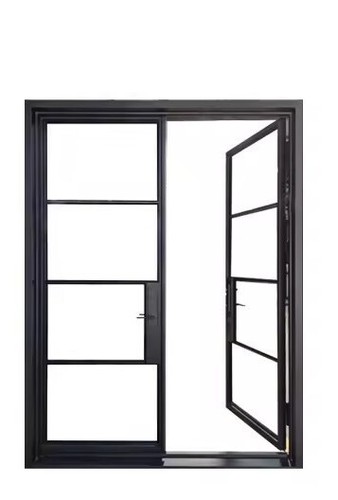 Wrought iron double entry door - double,