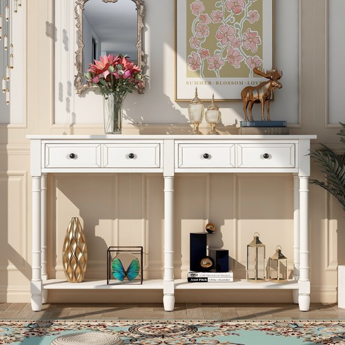 Wood console table - 58",