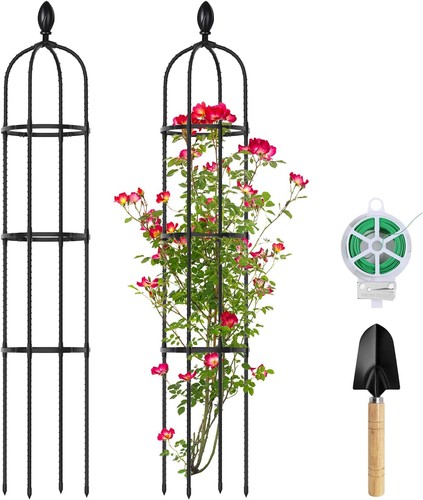 Pack 5ft tall garden - 2, obelisk