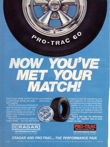 Vintage 1984 print cragar - vintage,