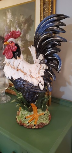 Vintage large ceramic rooster - large,