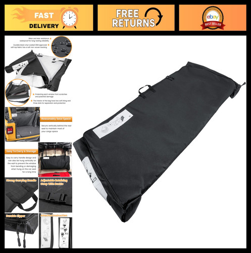 Soft top window - top, storage