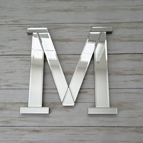 Silver mirrored letter - silver,