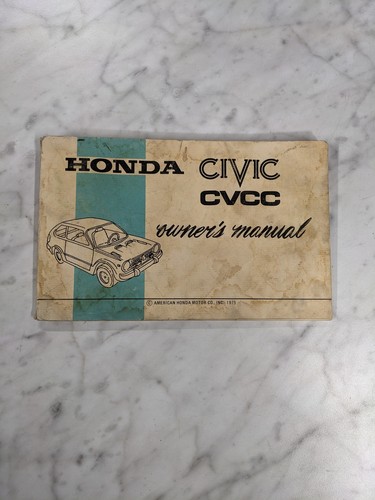 Honda civic cvcc owner - honda, owner's