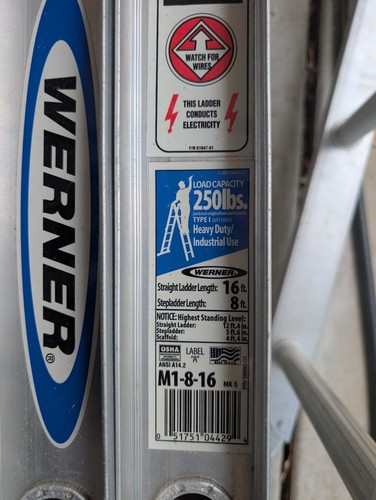 Werner foot folding ladder - folding,
