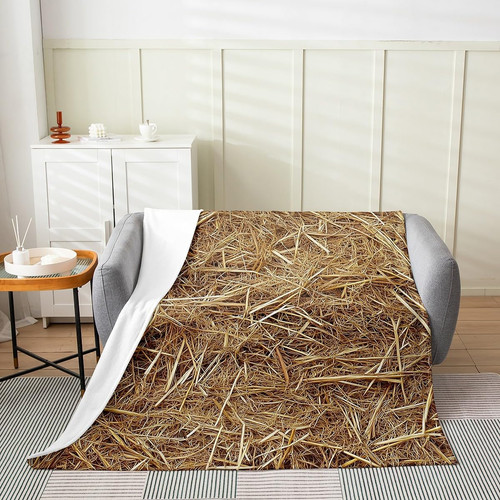 Straw fleece throw blanket - fleece,