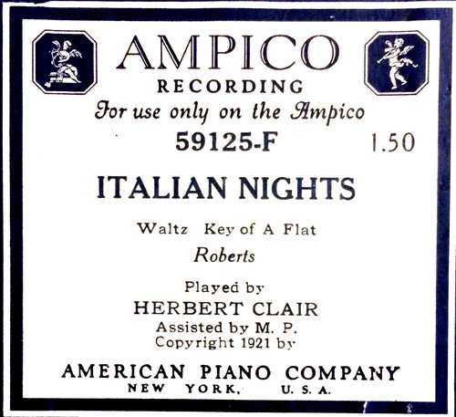 Ampico roberts italian - roberts,