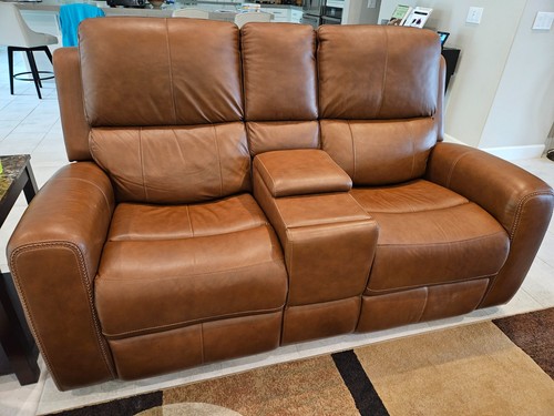 Flexsteel power leather - leather, sofa