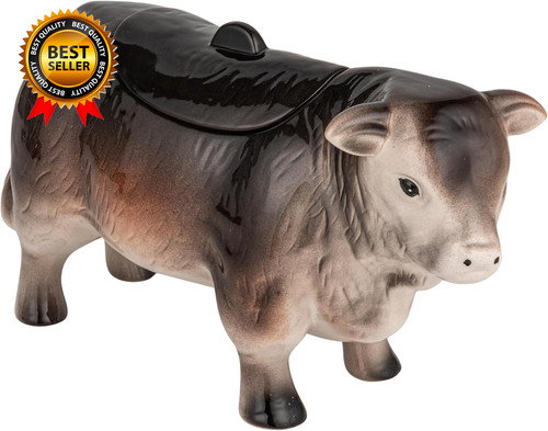 Vintage ceramic cow shaped - cow,