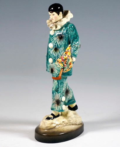 Goldscheider harlequin figure - goldscheider,