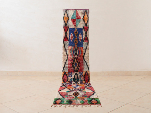 Moroccan vintage wool runner - moroccan,
