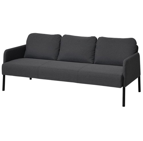 Dark gray three seat sofa - dark-gray, three-seat