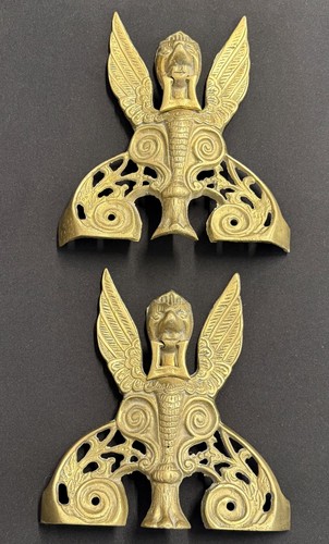 Vintage cast brass peacock - brass,