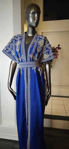 Blue embroidered tatreez - embroidered,