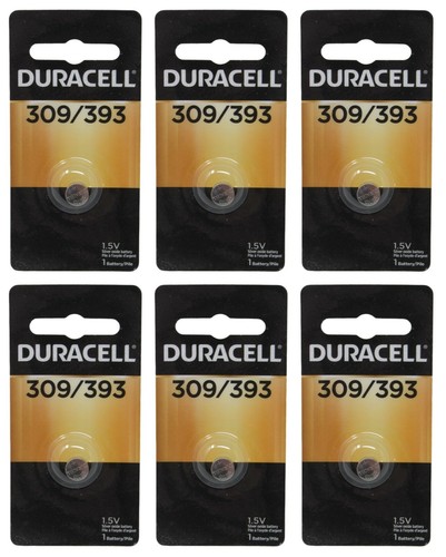 Pack duracell 309 393 silver - 6-pack,