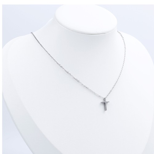 Cross necklace stainless steel - necklace,
