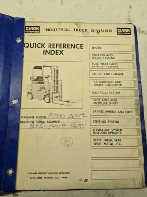 Clark fork lift truck - clark,