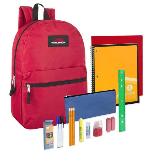 Backpack with school supplies - with,