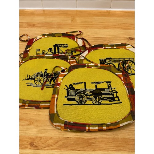 1970 needlepoint chair pads - needlepoint,