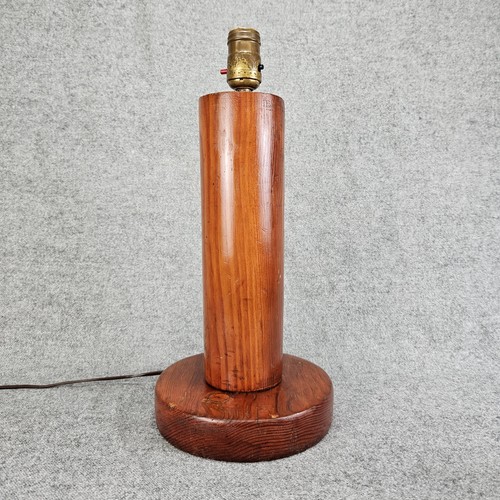 Vintage solid wood table lamp - vintage,