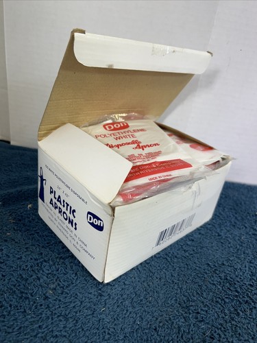 White plastic aprons bib - white,