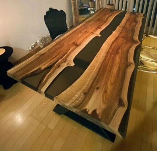 Live edge custom black epoxy - live,