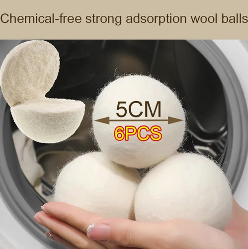 6pcs 5cm wool dryer - 6pcs,