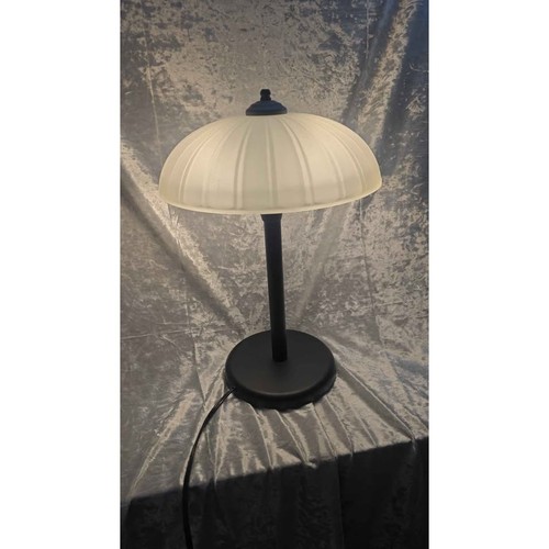 Frosted ribbed glass table - ribbed,