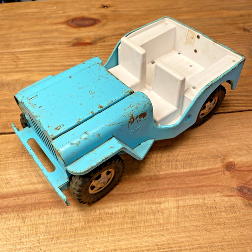Vintage tonka jeep aqua blue - jeep,