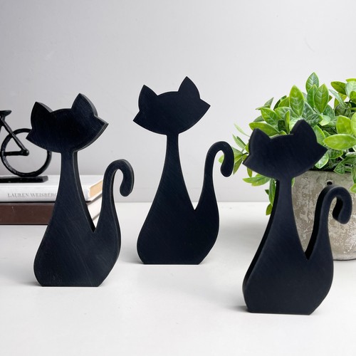 Mid century modern black cat - mid,