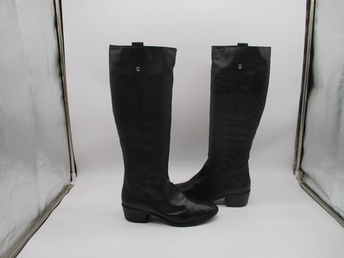 Aldo black leather knee high - black,