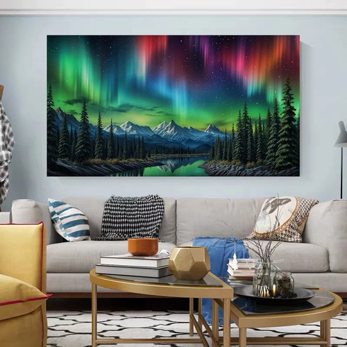 Northern lights landscape - northern,