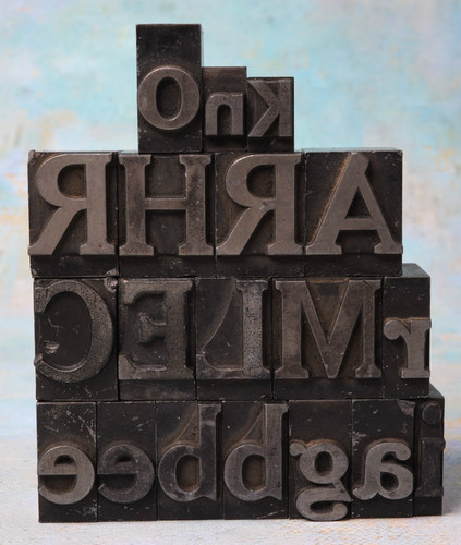 Vintage letterpress metal - vintage,