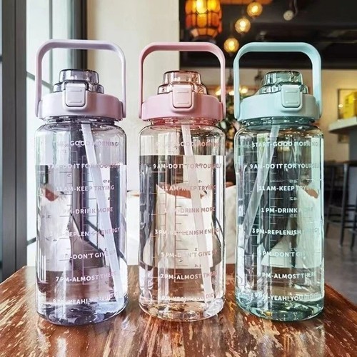 Water bottle with straw - 1l,