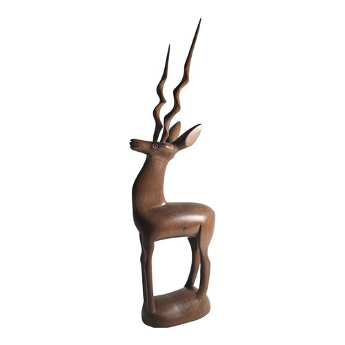 Hand carved african gazelle - african,