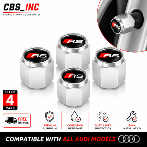 Silver aluminum tire valve - silver,