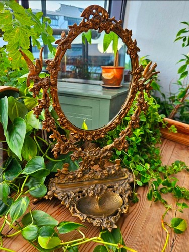 Antique tabletop mirror - antique,