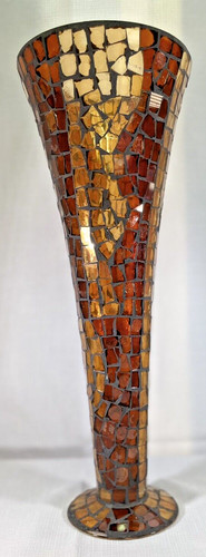 Mosaic trumpet vase tall - mosaic,