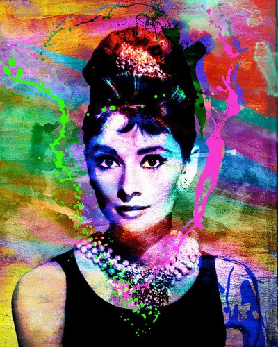 Audrey hepburn art original - art,,