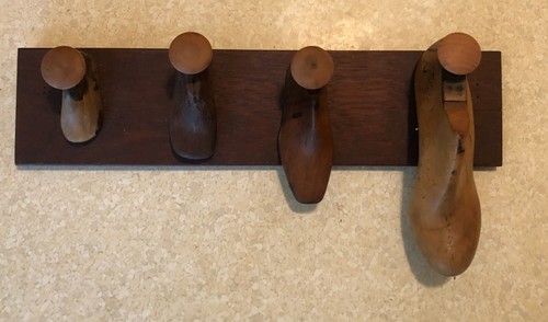 Antique wood shoe last - shoe, coat