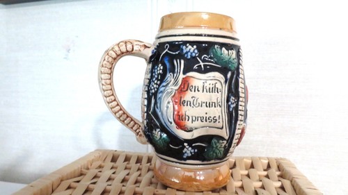 Vintage german beer stein mug - vintage,