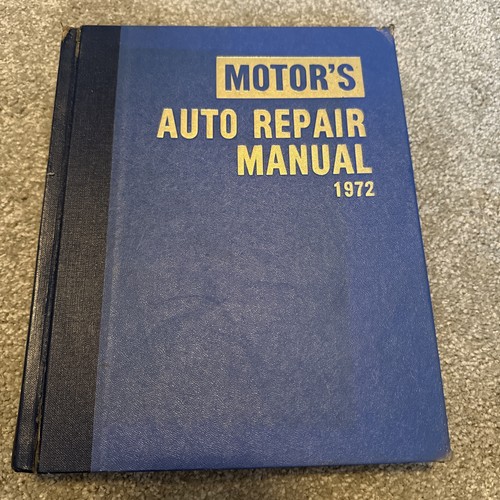Vintage 1972 motor auto repair - 1972,