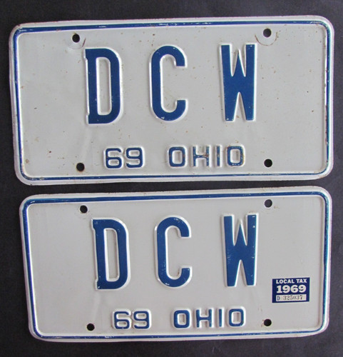 1969 ohio car license plates - 1969,