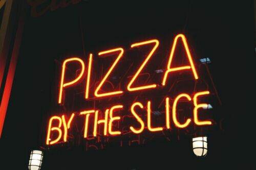 Pizza the slice open - by,