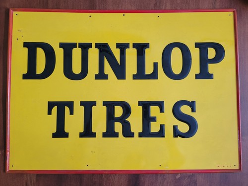 Vintage yellow dunlop tires - dunlop,