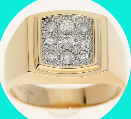 Mens natural diamond cluster - mens,